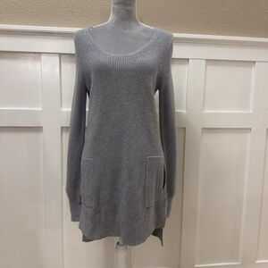 Victoria’s Secret Women Gray Sweater Dress Size:S Long Sleeve Scoop Neck Pockets
